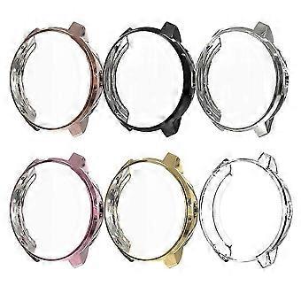 Flexibele TPU-horlogebehuizing, modieuze muziekeditie, beschermende horlogecover, compatibel met Garmin Vivoactive 3 (transparant)