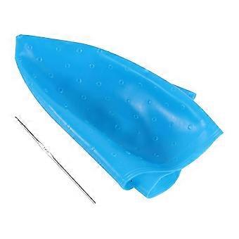 Blue Silicone Hair Highlights with Needle Hair Coloring Hair Dyeing Tools for Barber Shop Salon IE