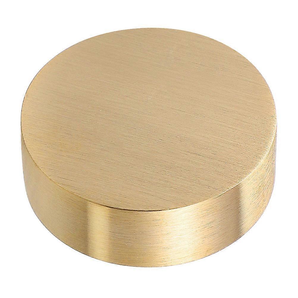 Paperweight Brass Round Block for Calligraphy Golden Solid Design