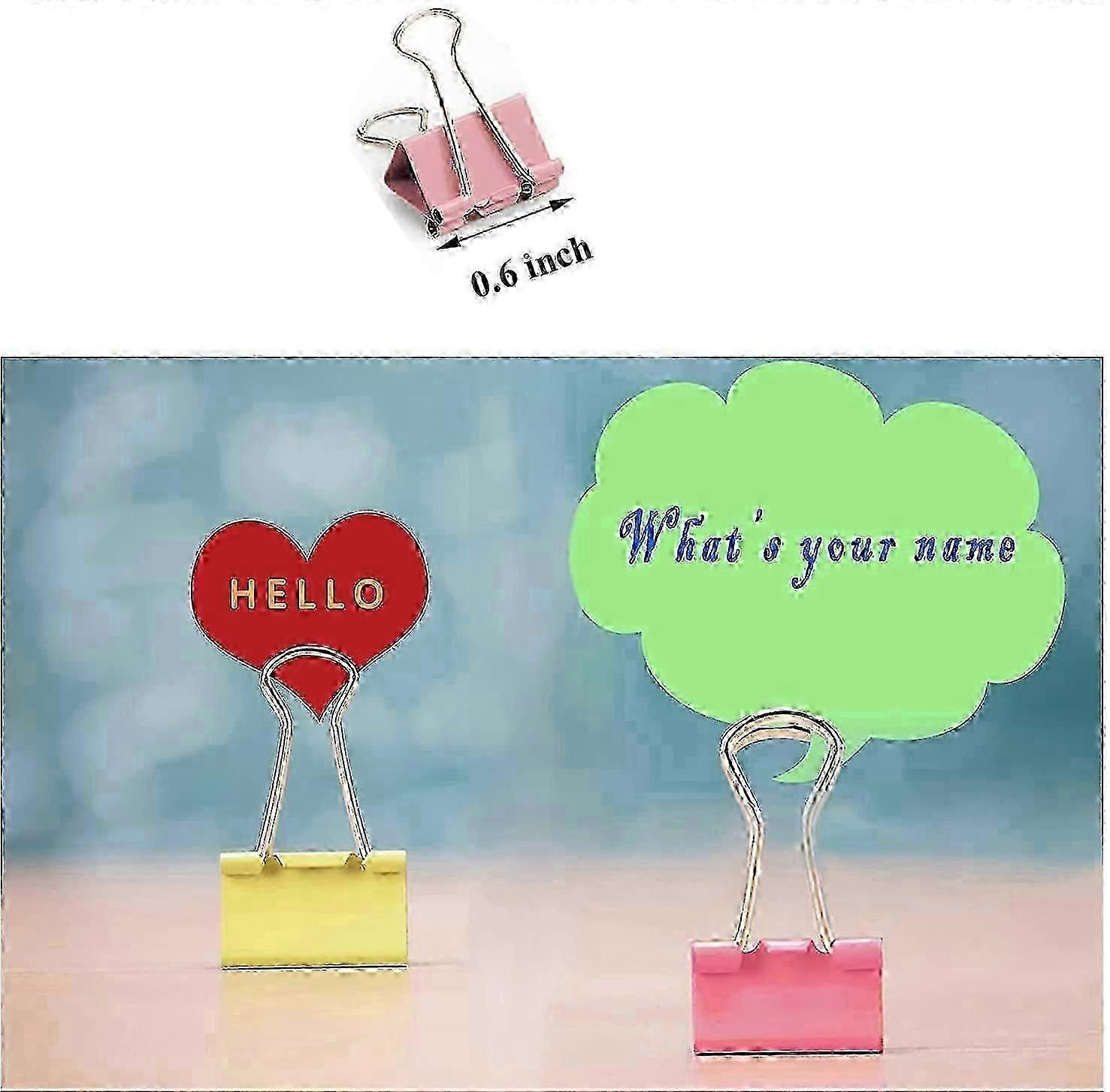 120 Mini Clips de Papel Coloridos de 3/5 Polegadas para Escritório nlok