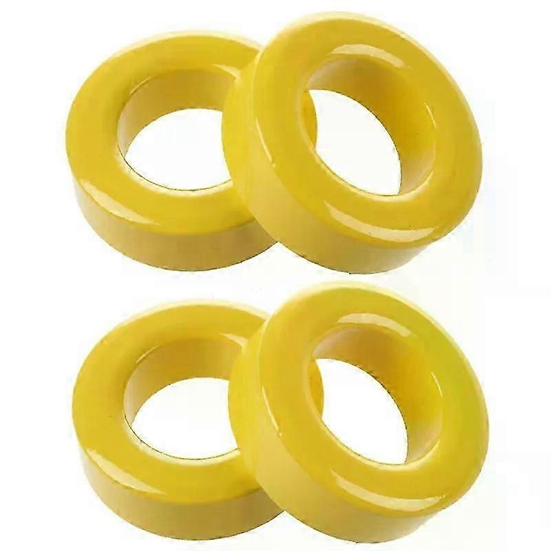 4 Pcs 33Mm X 19Mm X 11Mm Yellow White Iron Core Ferrite Rings Toroid
