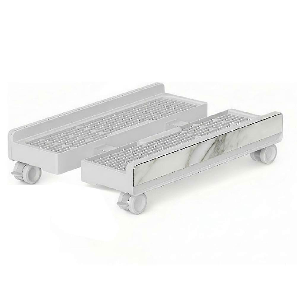 Adjustable Mobile Computer Tower Stand, Ventilated CPU Stand with Locking Caster Wheels, Fits Most Computer Towers