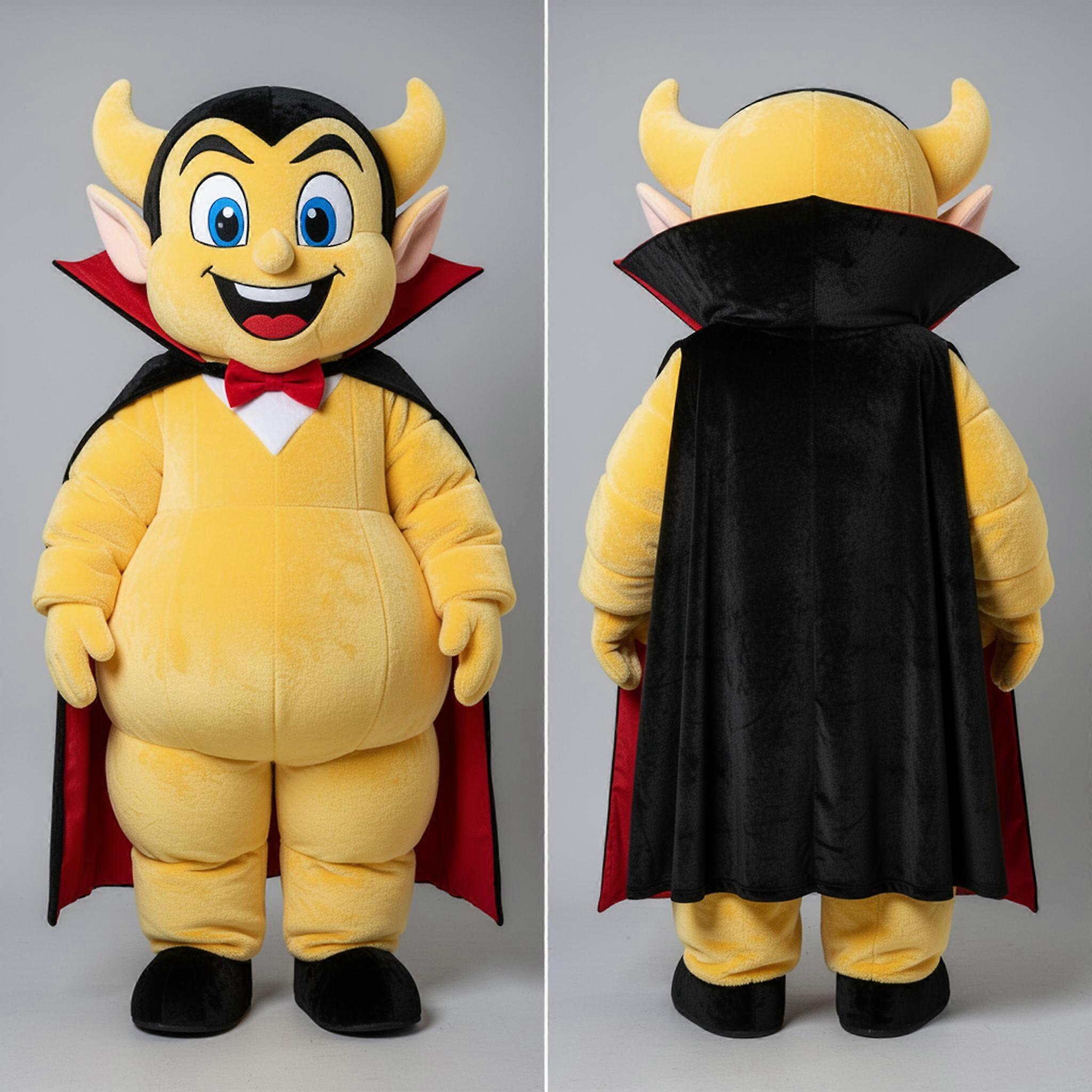 MASTICOT Golden Orange Velvety Vampire Mascot