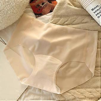 Women S Mid Waist Seamless Ice Silk Underwear Plus Size Antibacterial Summer