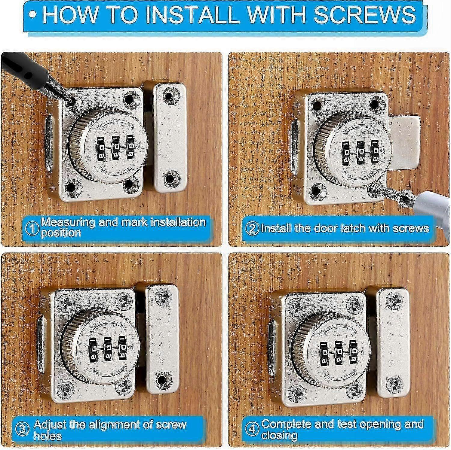 Secure Mechanical Drawer Lock with Keyless Rotating Design compatible with Safety and Durability