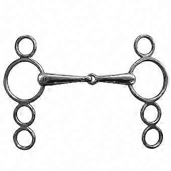 Enhanced Horse Control Stainless Steel Jointed 3 Ring Dutch Gag Bit Horse Bit