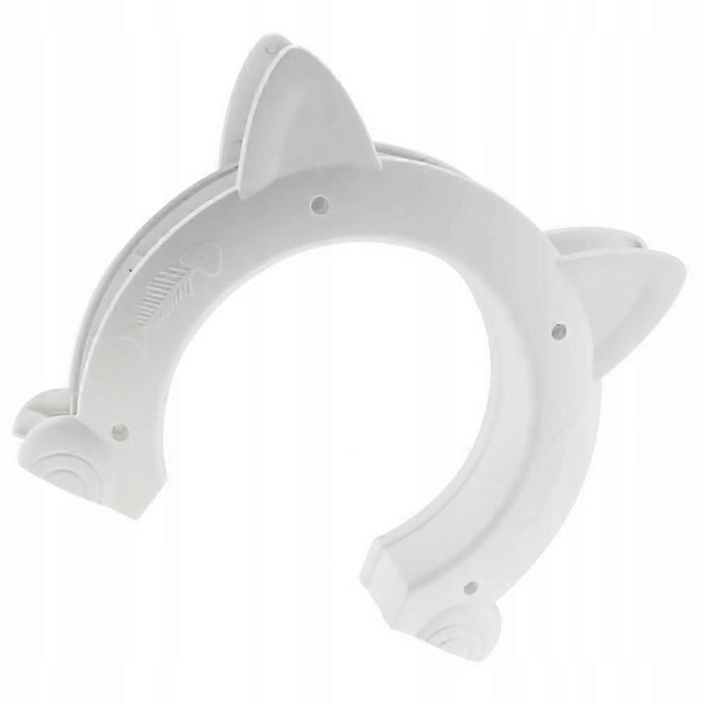 Round Weatherproof Cat Flap ABS White