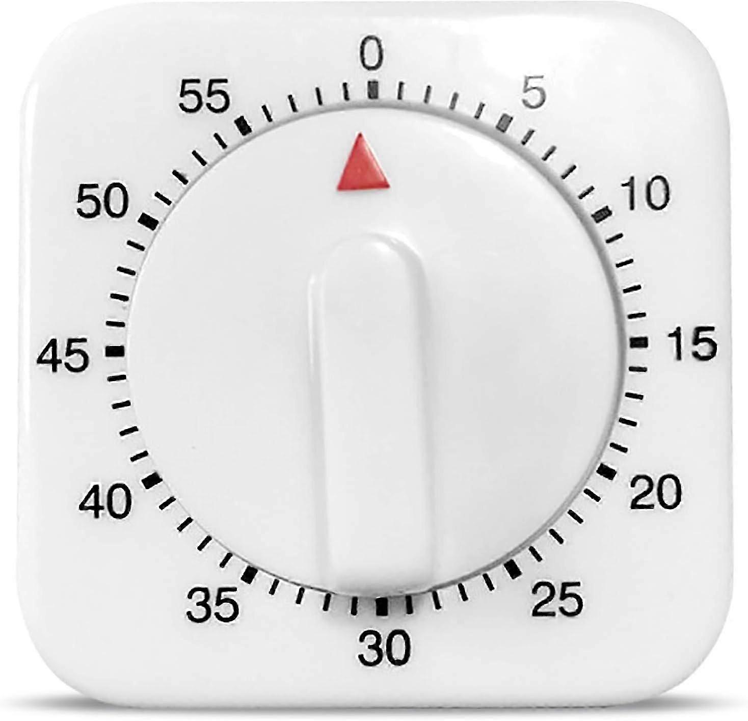 Precise 0-60 Minute Kitchen Timer for Cooking and Boiling Eggs, Easy-to-operate Timer with Elegant White Design