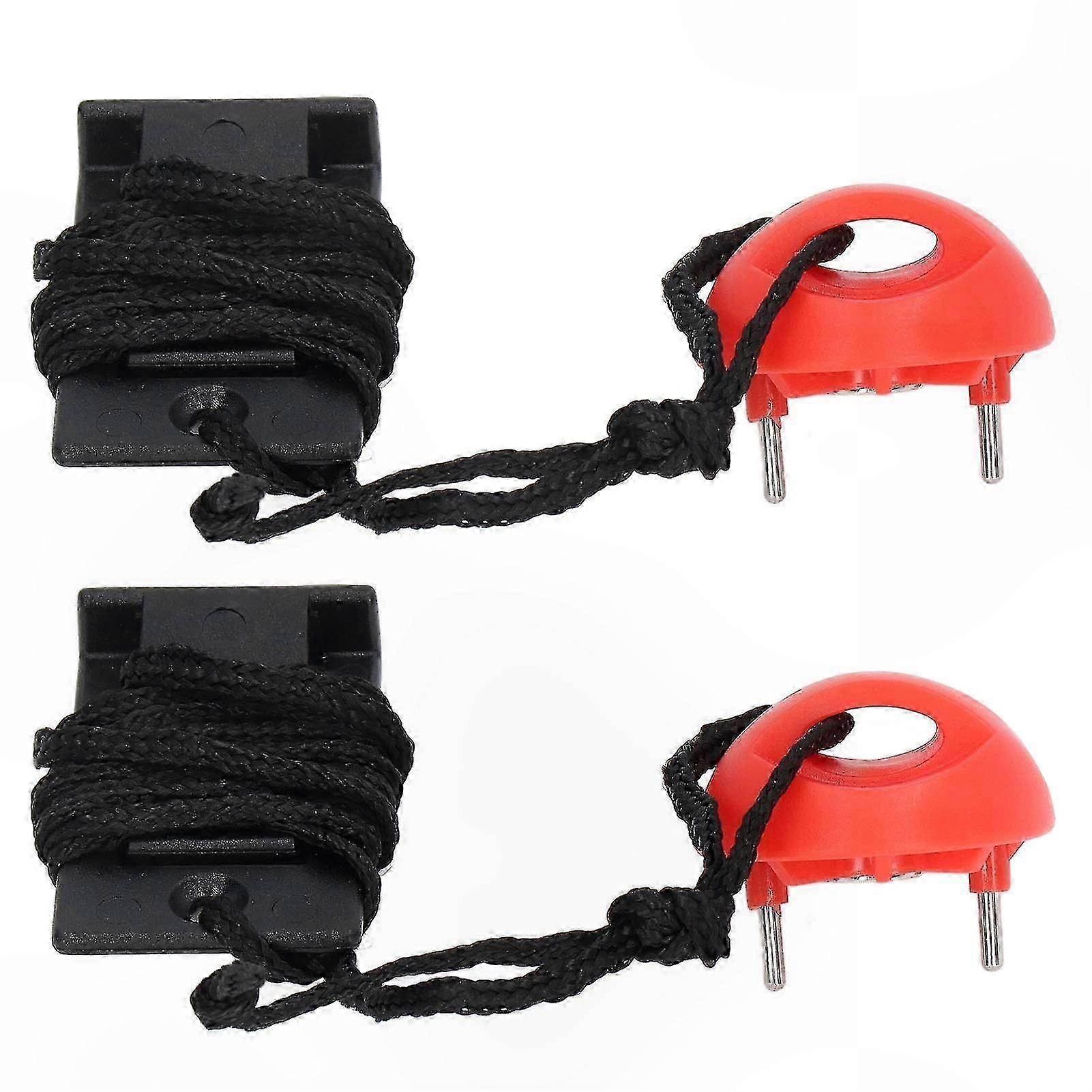Universal Treadmill Safety Key - 2 Pack Magnetic Security Lock with Emergency Stop Function for Running Machines