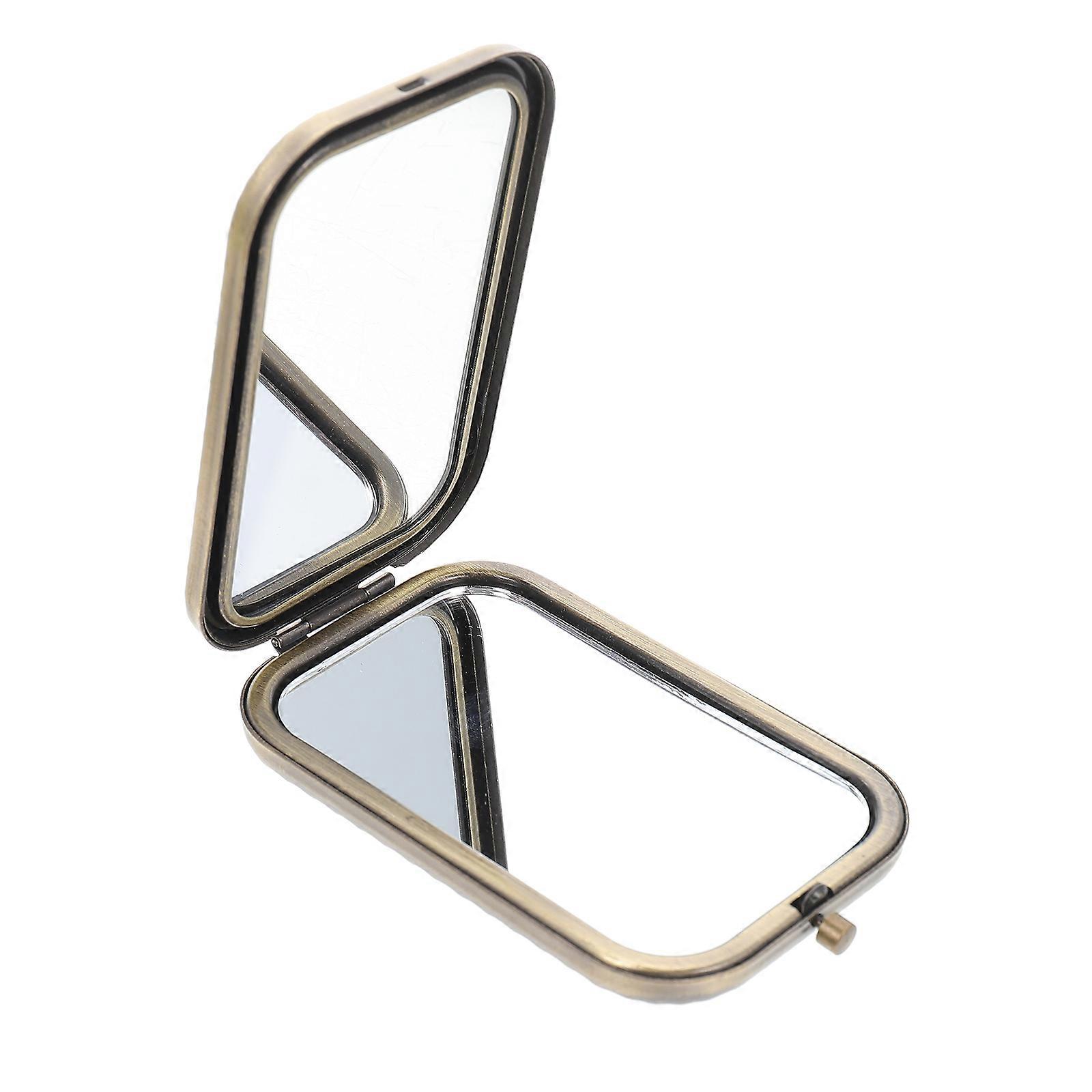Practical Makeup Mirror Dual-Sided Folding Compact 5Pcs Kit