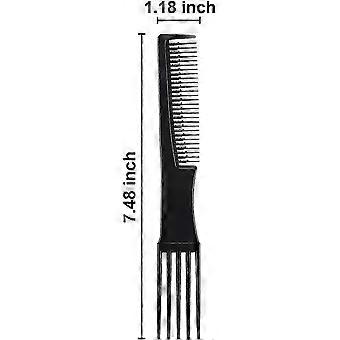 3 Packs Lift Combs Fork Combs Prong Combs Double End Rake Combs Styling Combs Black