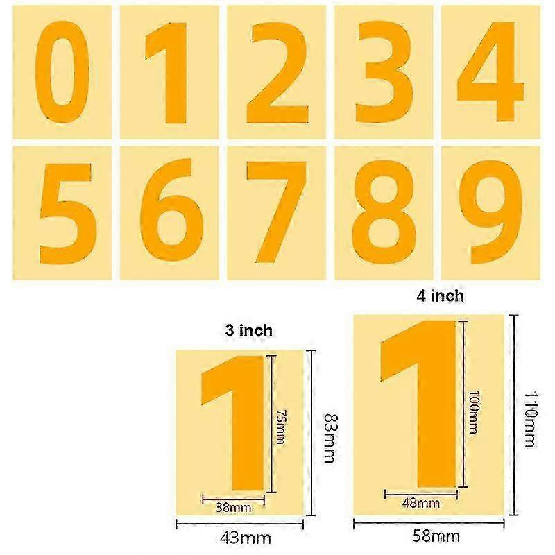 Die-Cut Reflective Vinyl Address Numbers