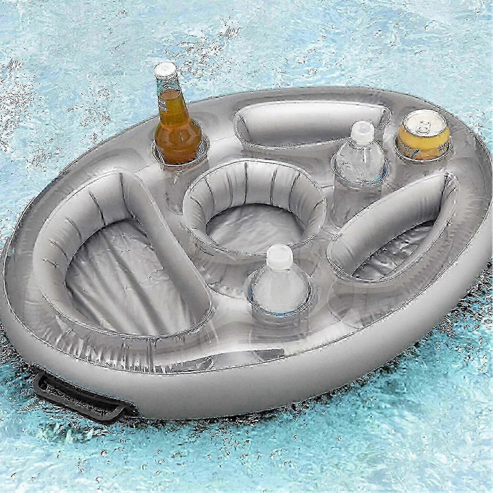 Floating drink bar for Pool - Silver Spa Cup Holder Accessory