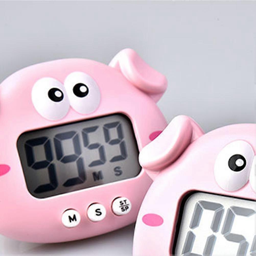 Electronic Timer Cartoon Pig Timer for Time Keeping 1Pcs Pink Study Work Baking