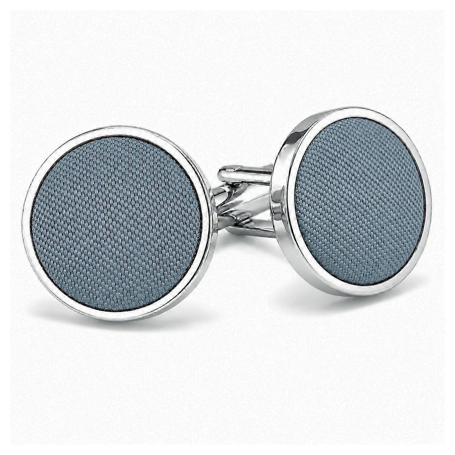 Dusty Blue Plain Shantung Cufflinks