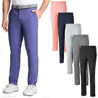 Calças de golfe masculinas Puma, modelo Dealer, em tecido reciclado, cintura média.
