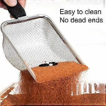 1PC 2.8x2.8mm Stainless Steel Pet Litter Shovel for Dogs Cats Easy Clean Tool Pan Maintenance