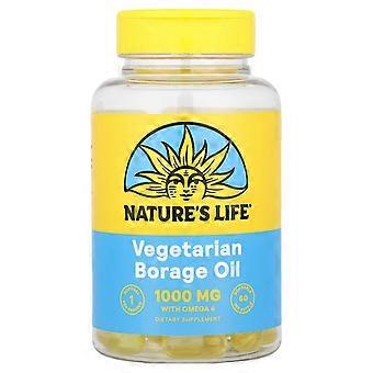 Nature's Life, Vegetarian Borage Oil, 60 Vegetarian Softgels (1,000 mg per Softgel)