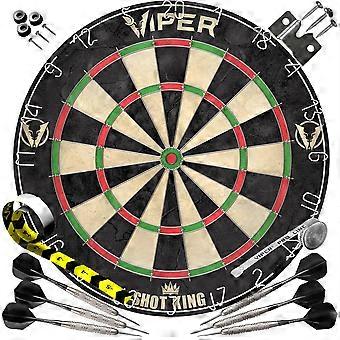 Regulation Varkenshaar Stalen Tip Dartbord Set Met Bullseye Metalen Radiale Spindraad Gecomprimeerd Sisal Board