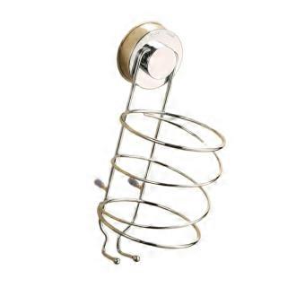 Hair Dryer Holder Wall Mounted Organizer with Durable Metal Construction for Bathroom Storage Silver