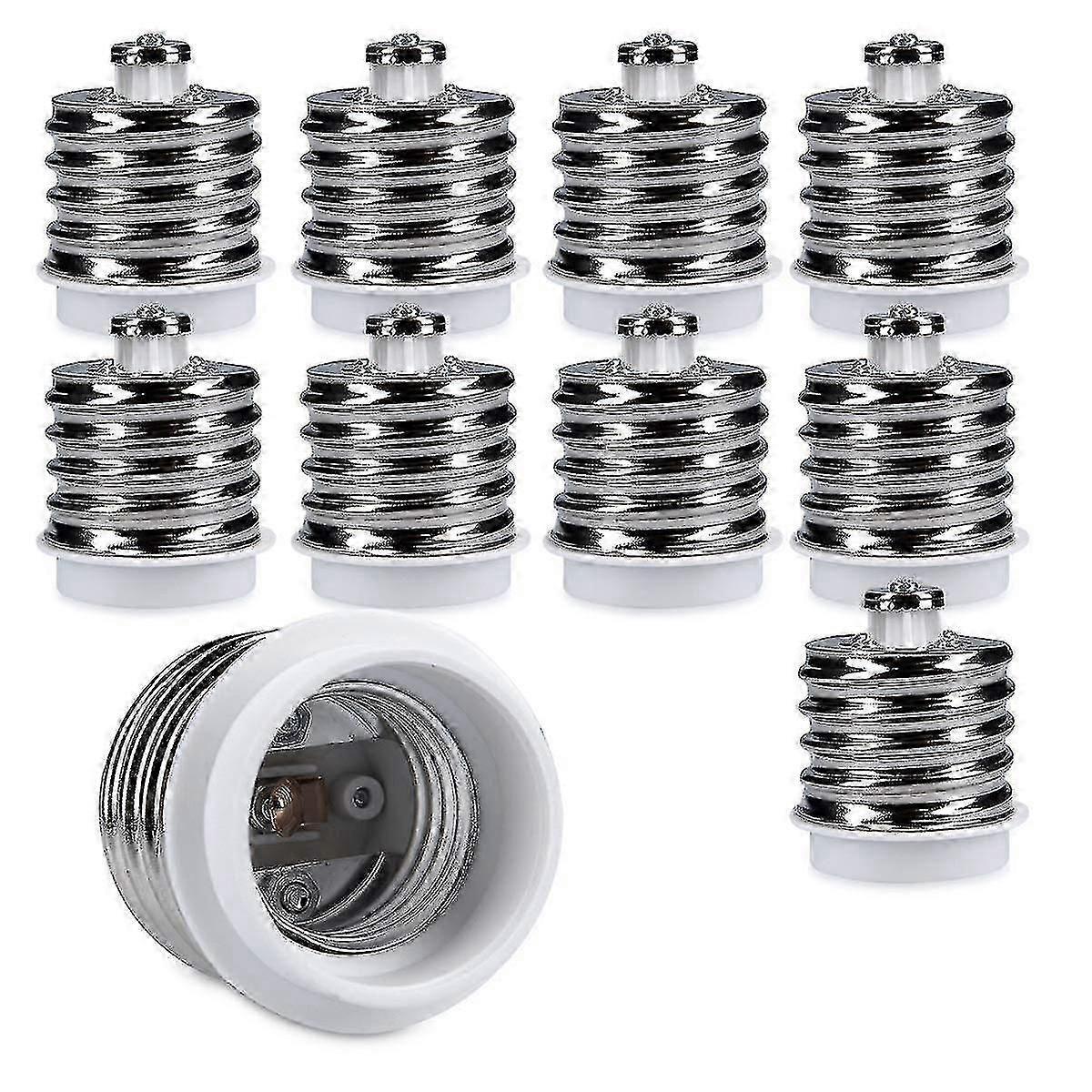 10x socketadapter - 10x E40 til E27 socket omformer - E27 base lampeholder adapter for halogen LED-pære
