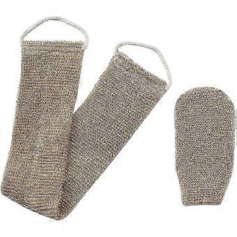 Horsehair Back Scrubber Glove for Exfoliation & Washing, 2-Pack