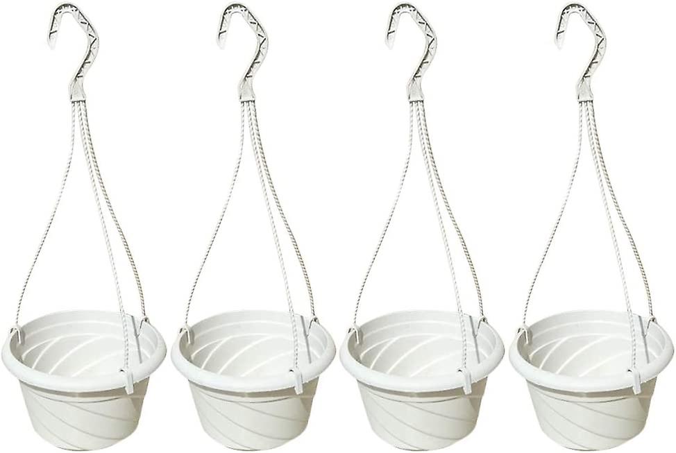 Round Plastic Hanging Basket Flower Pot Plant Holder