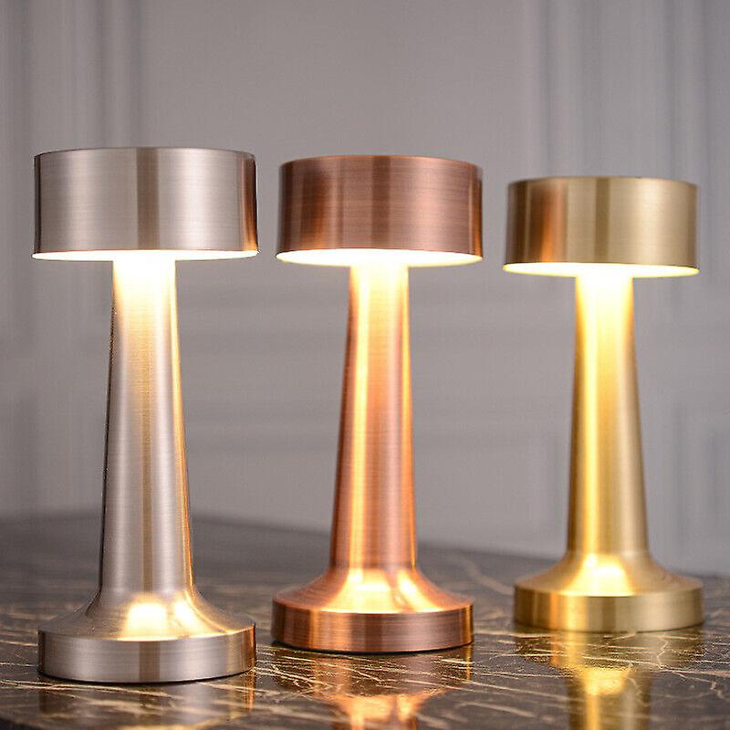 Lampe de table de bar vintage portable à LED rechargeable avec batterie