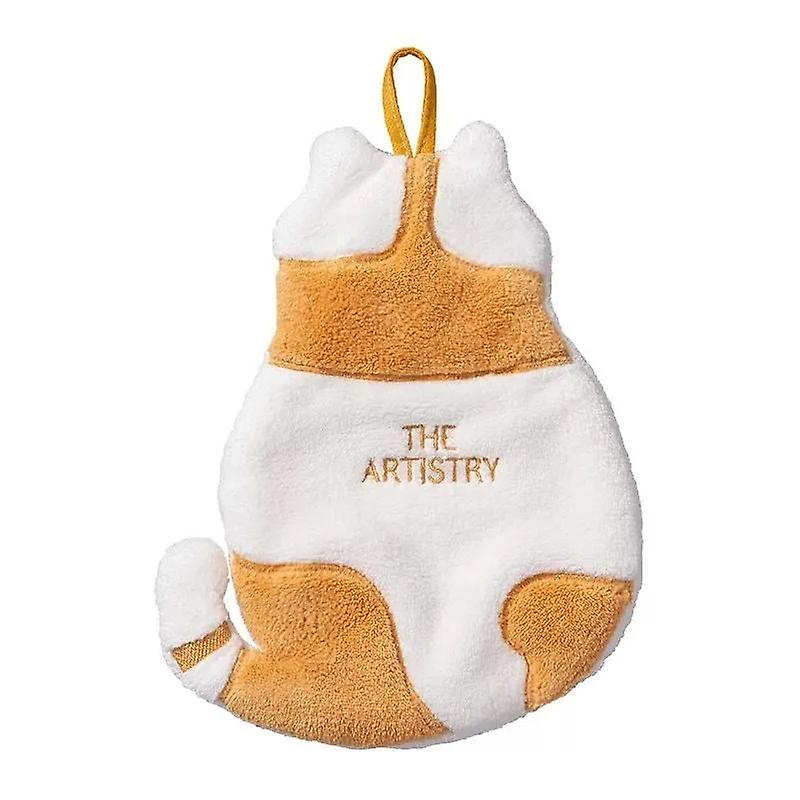 Hanging Hand Towels Super Absorbent Cat Shape Towels Soft Hand Towels Microfiber Towels Microfiber Towel For Kitchen Bathroom 210*300mm