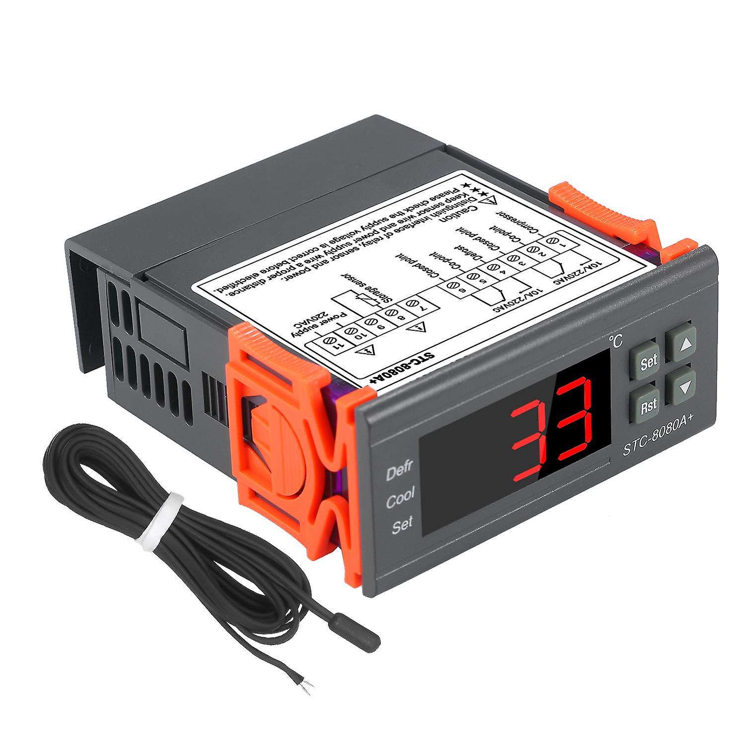 Digital Temperature Controller STC-8080A+ Refrigerator Thermostat for Refrigerator Automatic