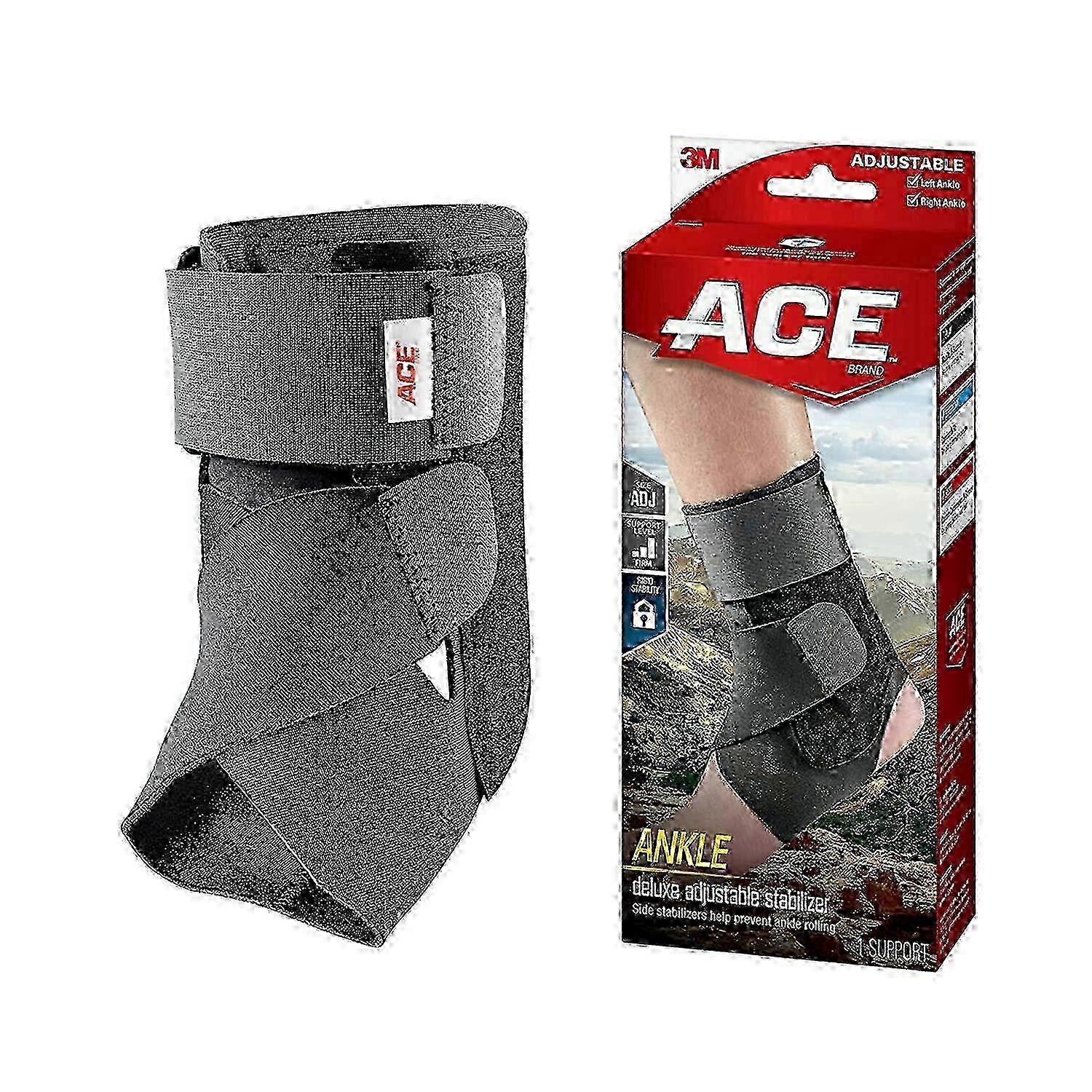 Ace Ankelskydd med stabilisator, justerbar, svart, 1 st