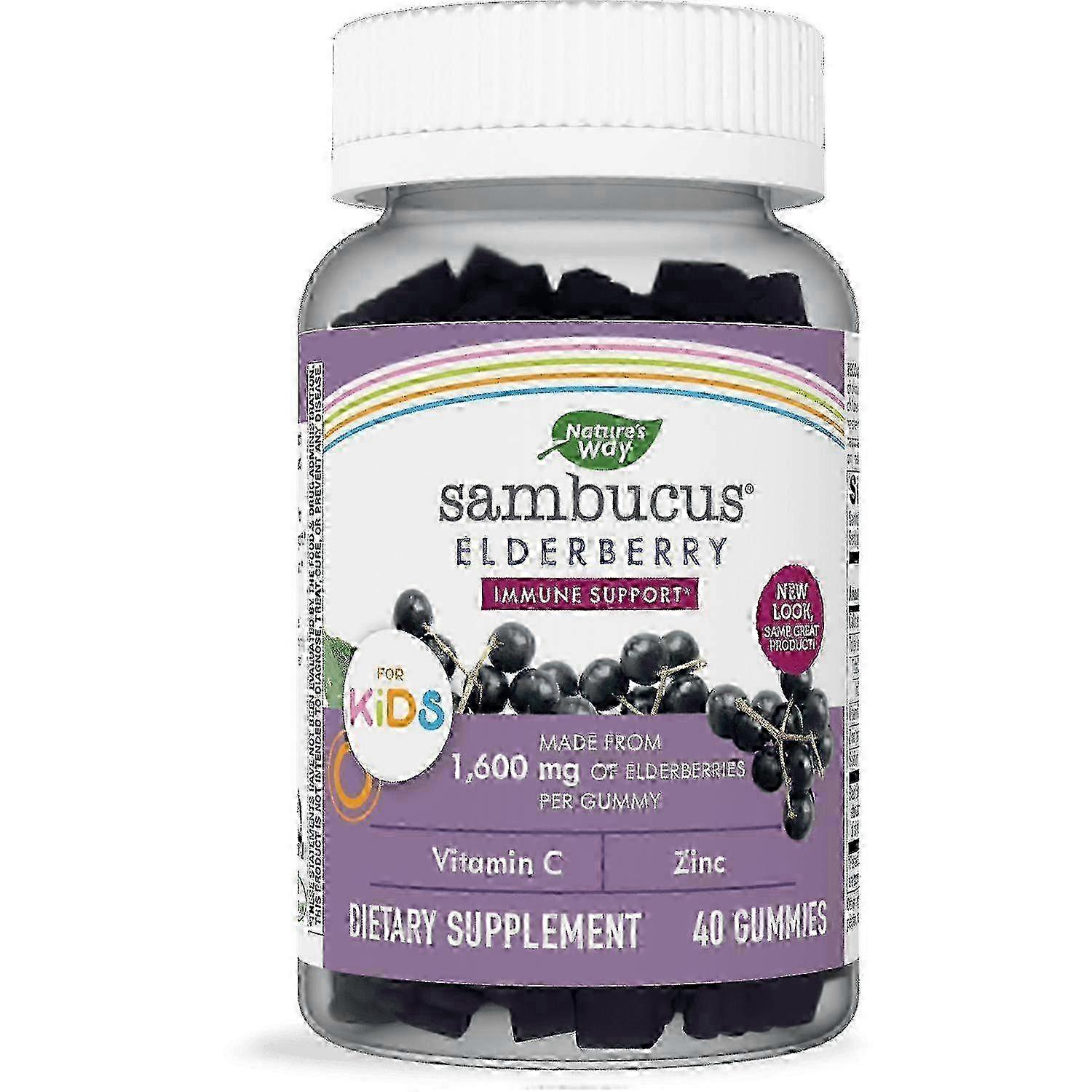 Sambucus Standardized Elderberry Gummies For Kids, Immune Support Supplement, 40 Ea