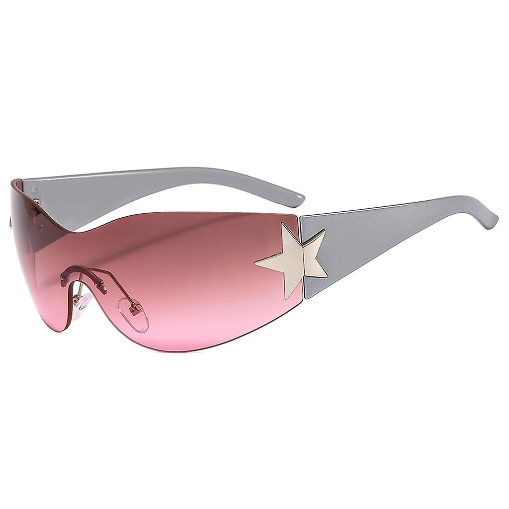 Star Sunglasses One Piece Big Shades Travel Vacation Driving Protection Lens