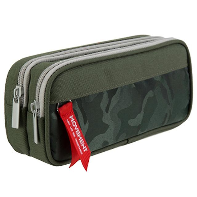 Double Zipper Camouflage Canvas Pencil Case Boys Pencil Bag School Stationery Bag Student Pen Case Storage Bags