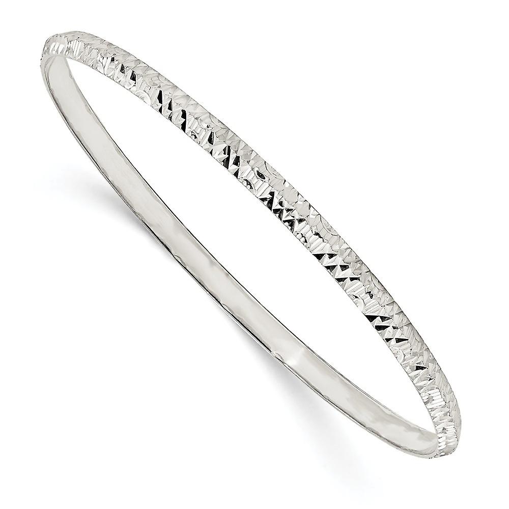 925スターリングシルバースパークルカットスリップオンバングルブレスレットカフブレスレット女性用