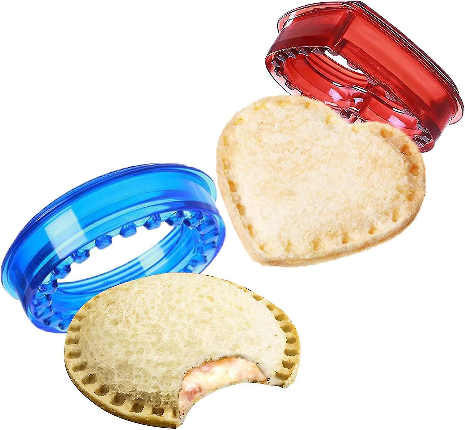 Sandwich Cutter and Sealer Set Of 2 (2pcs), Sandwich Maker,safety Material Diy Sandwich Cutter for K