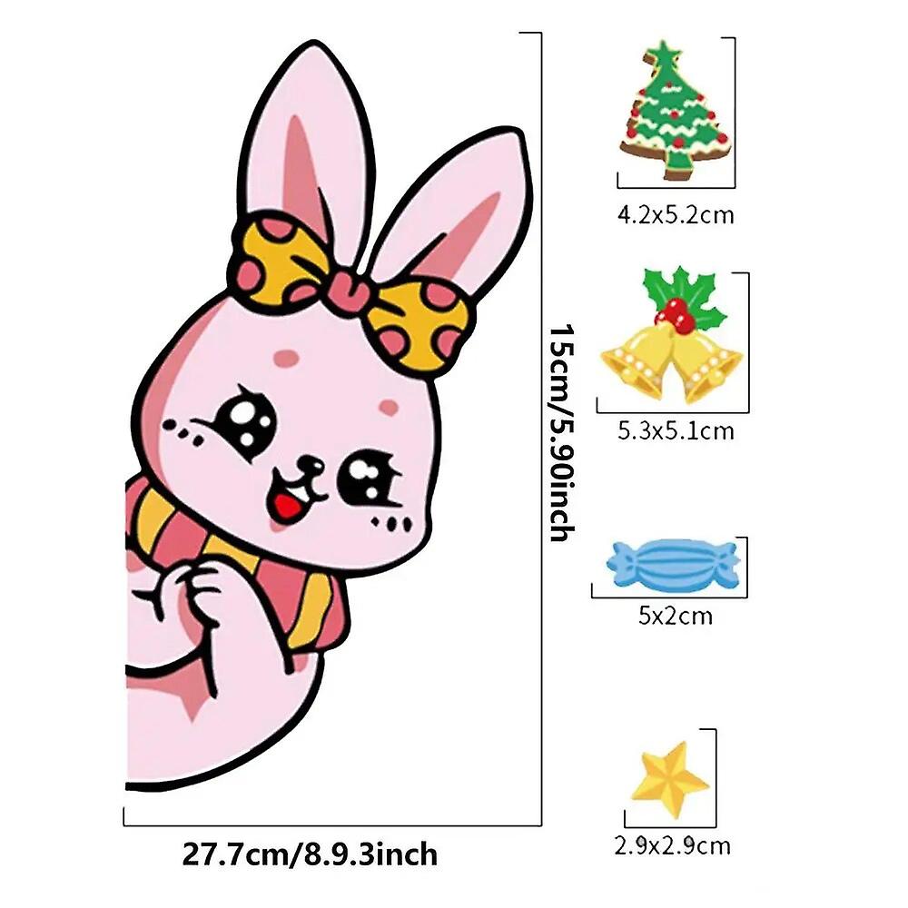 Christmas Window Clings Santa Claus Elk Snowman Gingerbread Man Window Clings Santa Claus Elk Electrostatic Stickers