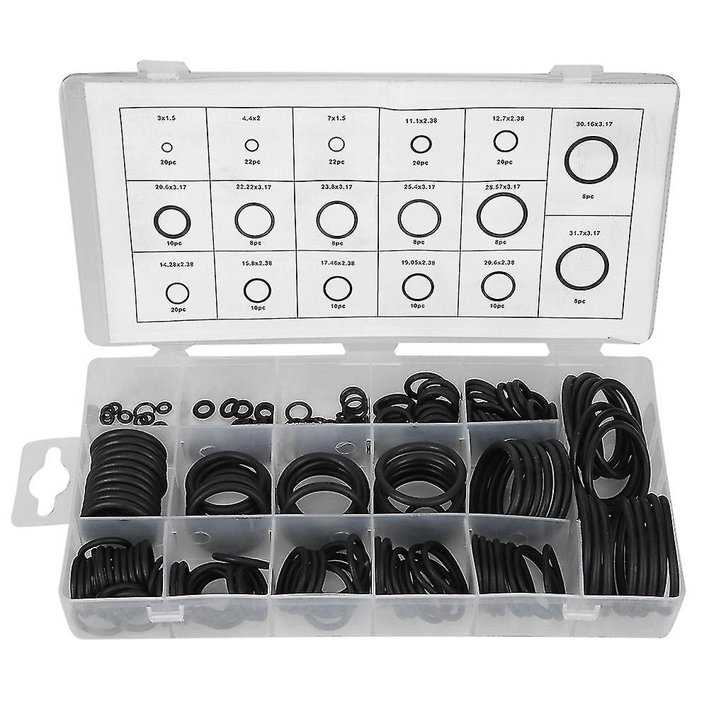 222Pcs Rubber O Ring Sealing Assort Set Kit O Ring Washer Assortment Kit for Automobile Engineering Machinery