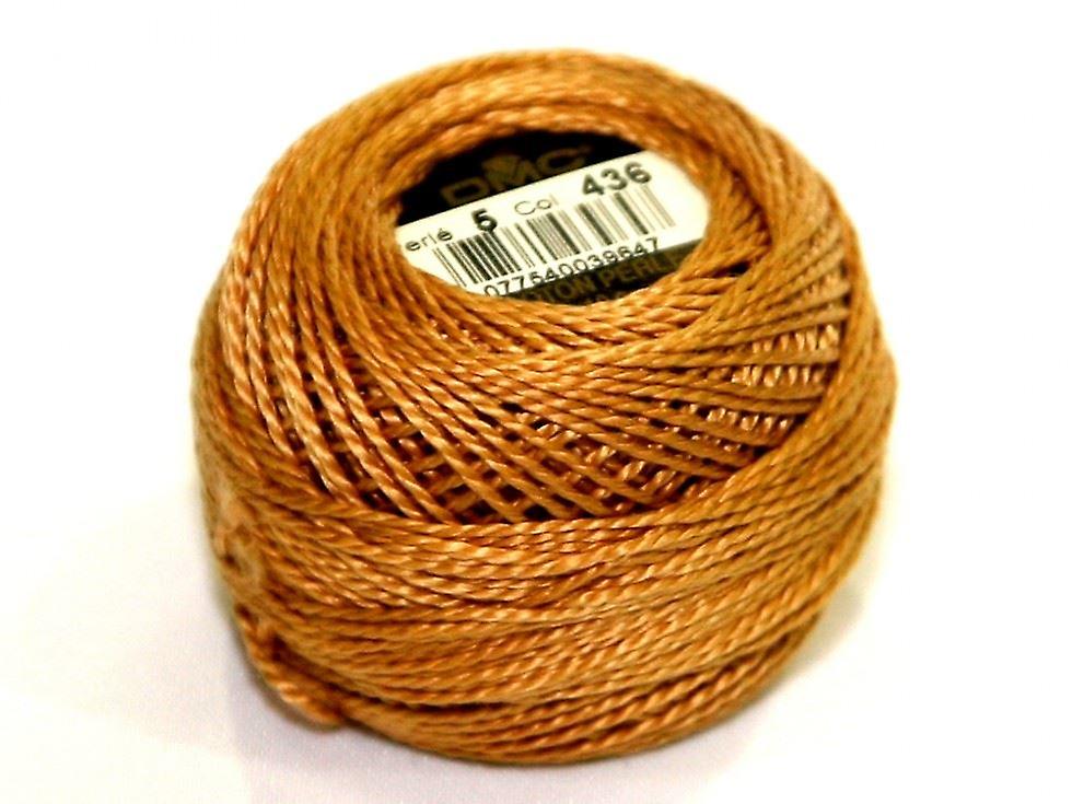 DMC Size 5 Cotton Perle Thread 45m 436 - per 10 gram ball