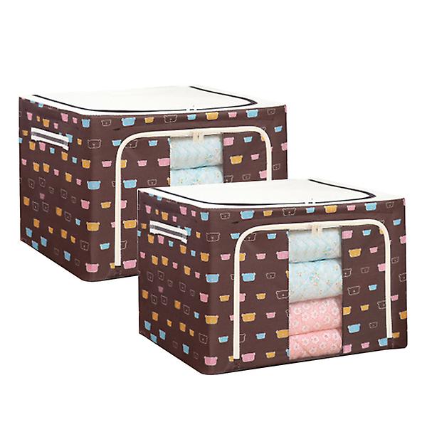 Oxford Fabric Storage Box med stålram för kläder Lakan Filt