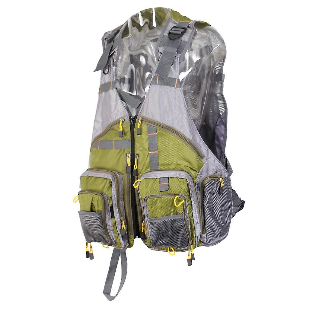 يطير سترة الصيد حقيبة ظهر حقيبة صدر متعددة الجيوب سترة سريعة الجفاف قابلة للتعديل