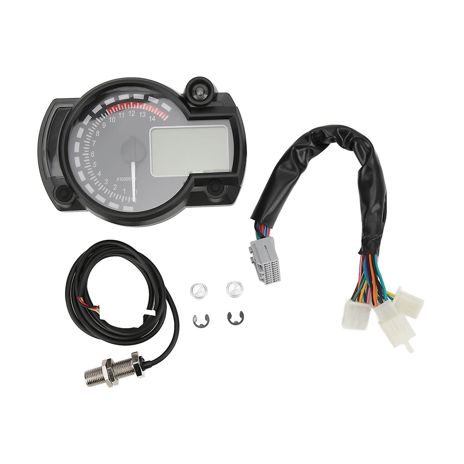 Universal Motorcycle Speedometer 15000 R/min LCD for 12V Vehicles