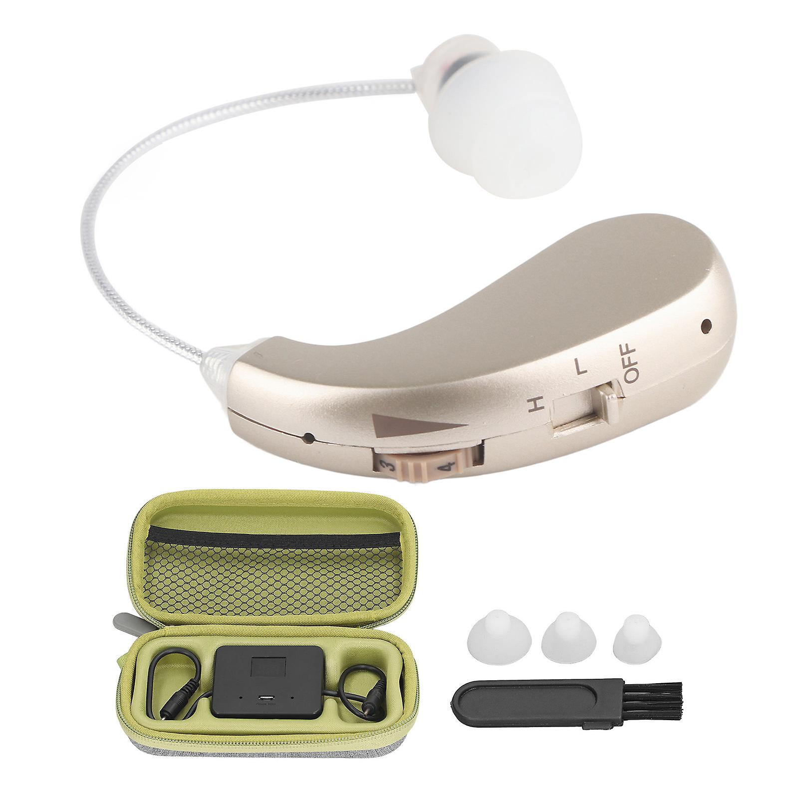 BX 06 Sound Aid Device Rechargeable ears Sound Aid amplifies the volume of sound Ergonomic fit Silver
