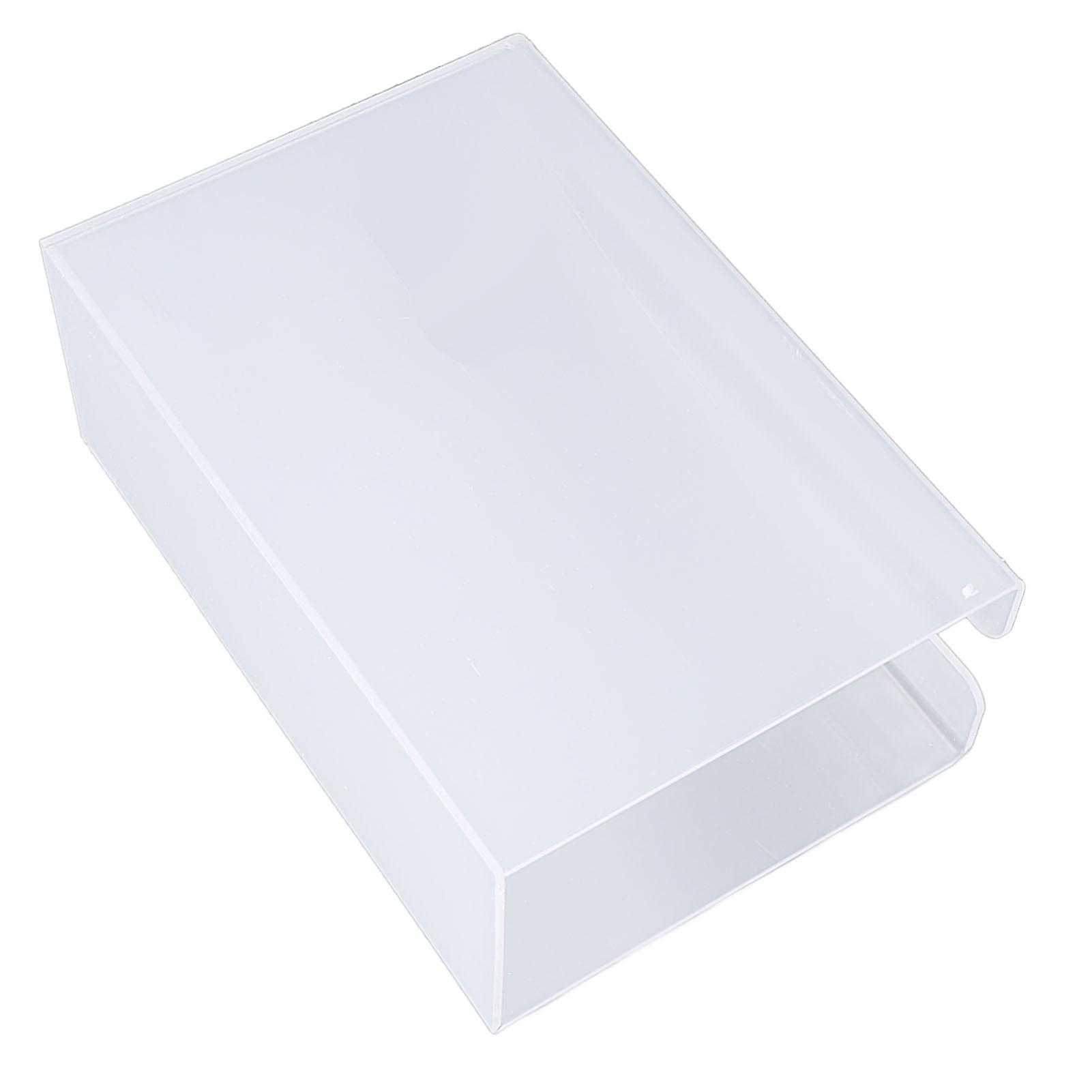 Hanging Clear Tissue Box Wall Mount Transparent Acrylic Tissue Box for Home Hotel Bathroom Kitchen White L