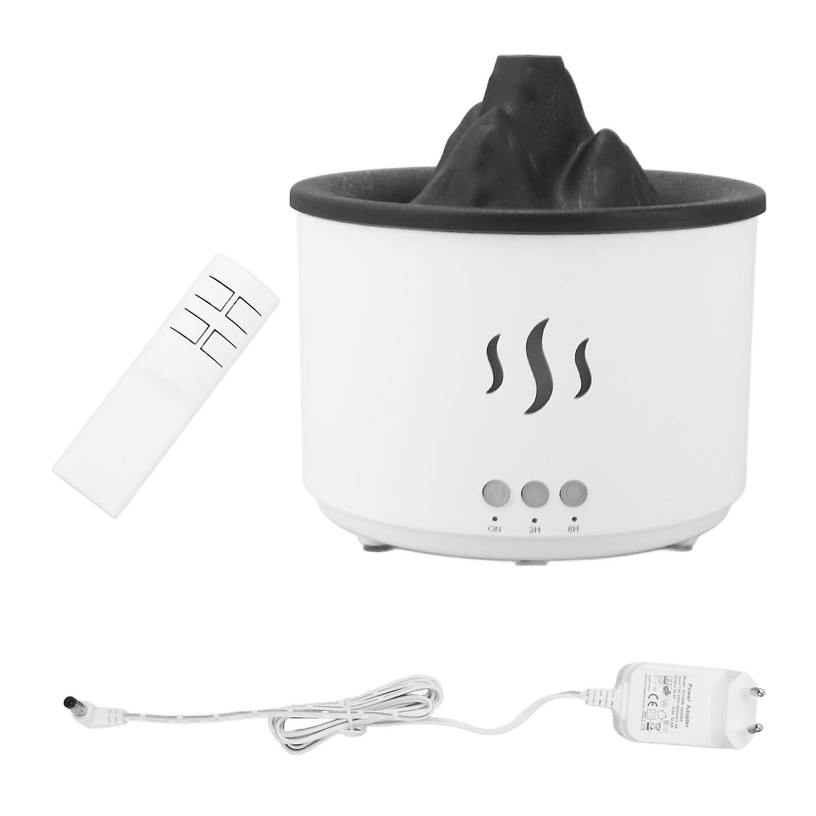 Volcano-Shaped Aroma Humidifier with 500ml Tank, LED Lights, and Quiet Ultrasonic Diffusion