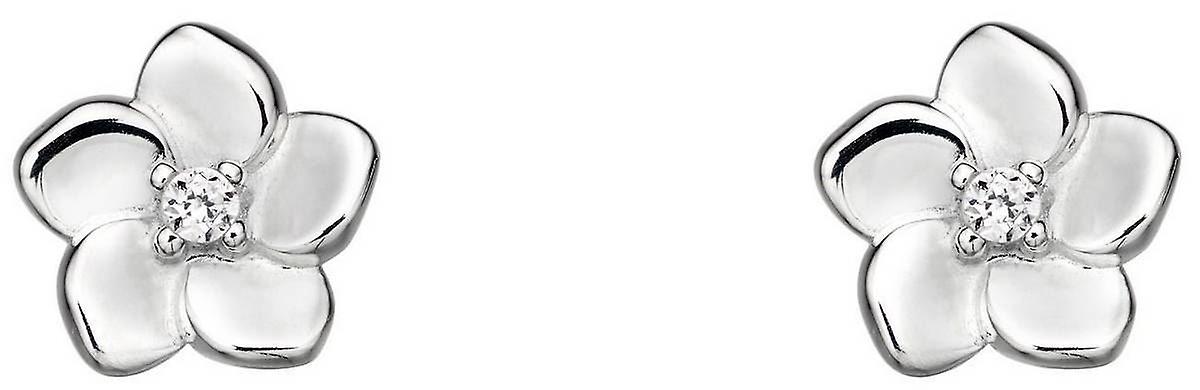 Elements Silver Cherry Blossom Earrings - Silver