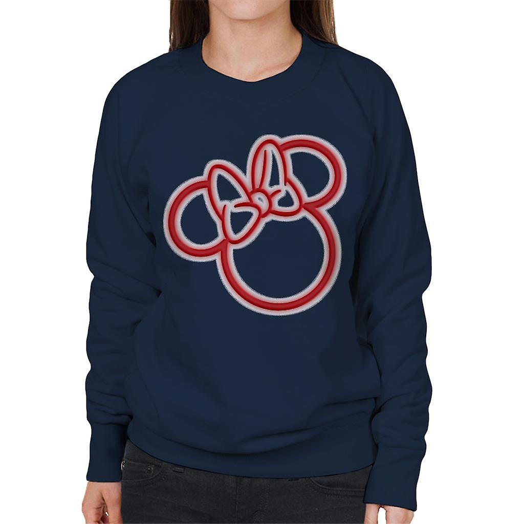 Disney Mickey Mouse Minnie Neon Head Women's Sweatshirt