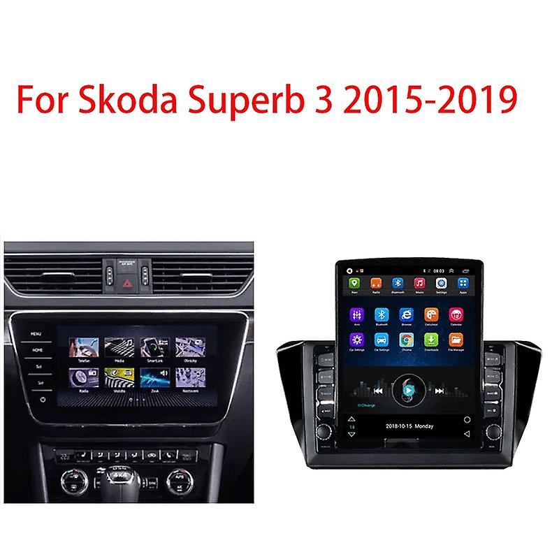 Tesla Type Android For Skoda Superb 3 2015-2019 Car Radio Multimedia Video Player Navigation GPS