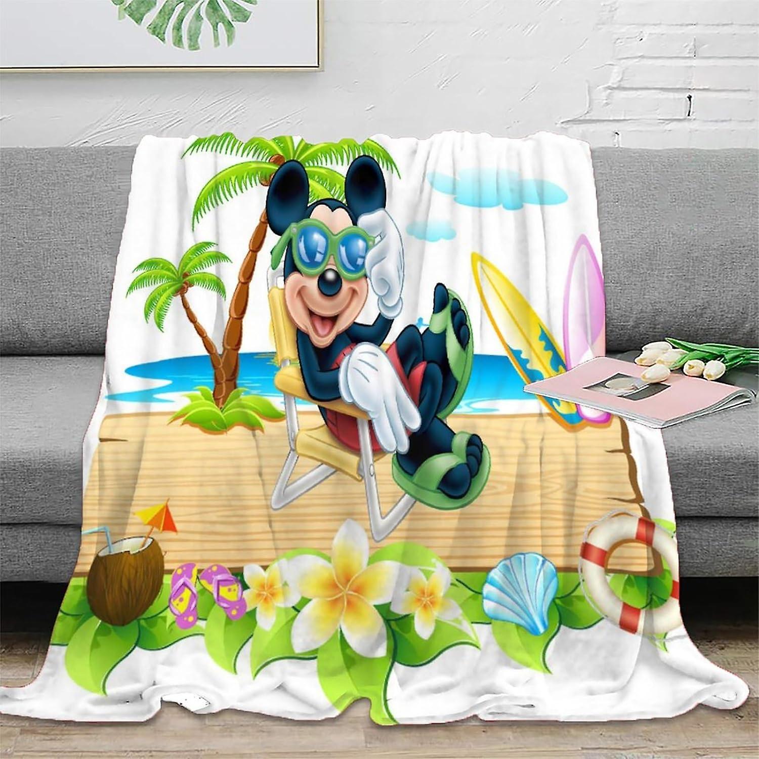 SHAARI Mickey Mouse Blankets Fuzzy Throw Blanket Throw Ultra Soft Warm Flannel Blanket Microfiber Cozy Plush Blanket for Couch Sofa Fuzzy Thick Revers