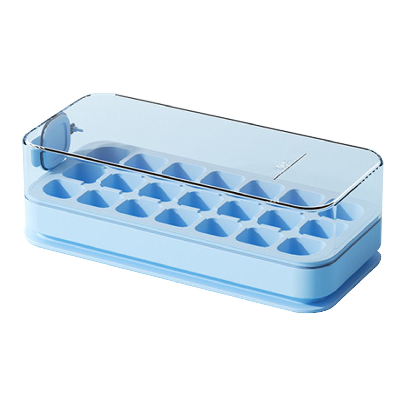 Silicone Ice Cubes Mold with Cover Sealed Easy Cleaning Ice Maker for DIY Ice Drinking